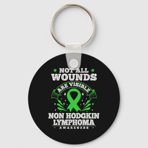 Cancer Gift Non Hodgkin Lymphoma Awareness Ribbon  Keychain