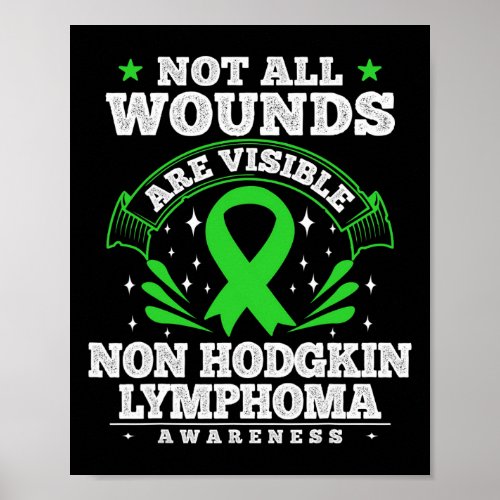 Cancer Gift Non Hodgkin Lymphoma Awareness Ribbon  Poster