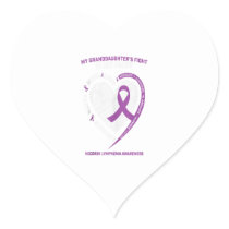 Cancer Gifts Women Granddaughter Hodgkins Lymphoma Heart Sticker