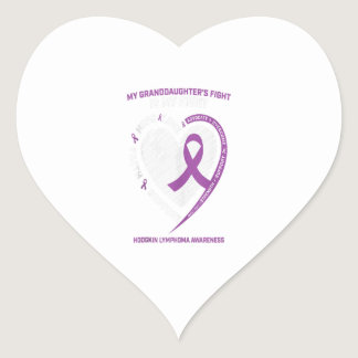 Cancer Gifts Women Granddaughter Hodgkins Lymphoma Heart Sticker