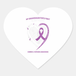 Cancer Gifts Women Granddaughter Hodgkins Lymphoma Heart Sticker