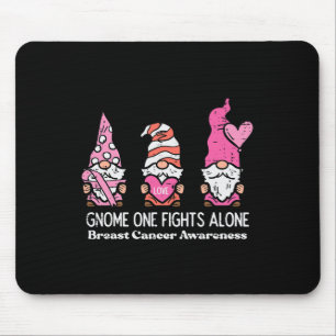 Cancer Gnome One Fights Alone Awareness Women Men Mouse Pad