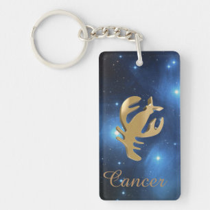 Cancer golden sign keychain
