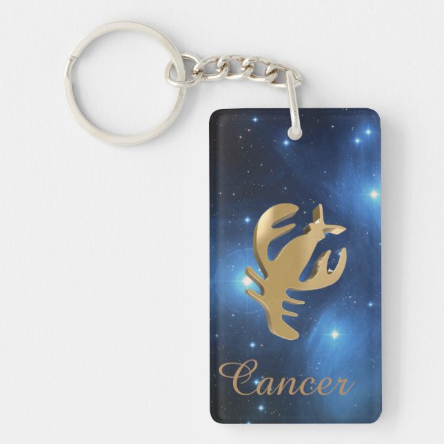 Cancer golden sign keychain (Front)