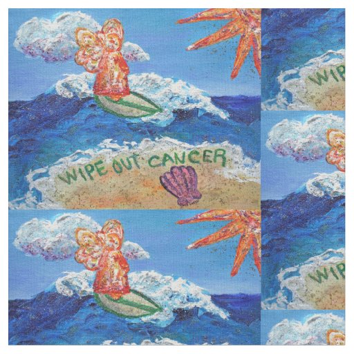 Cancer Guardian Angel Art Fabric Material