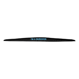 Cancer Hair Tie Headband Blue on Black