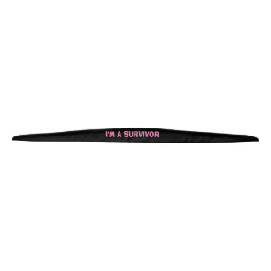 Cancer Hair Tie Headband Pink on Black