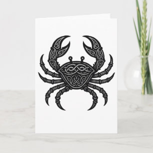 Cancer — Haunted Ink Zodiac Crab Card