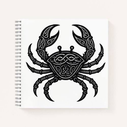 Cancer — Haunted Ink Zodiac Crab Notebook