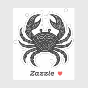 Cancer — Haunted Ink Zodiac Crab Sticker