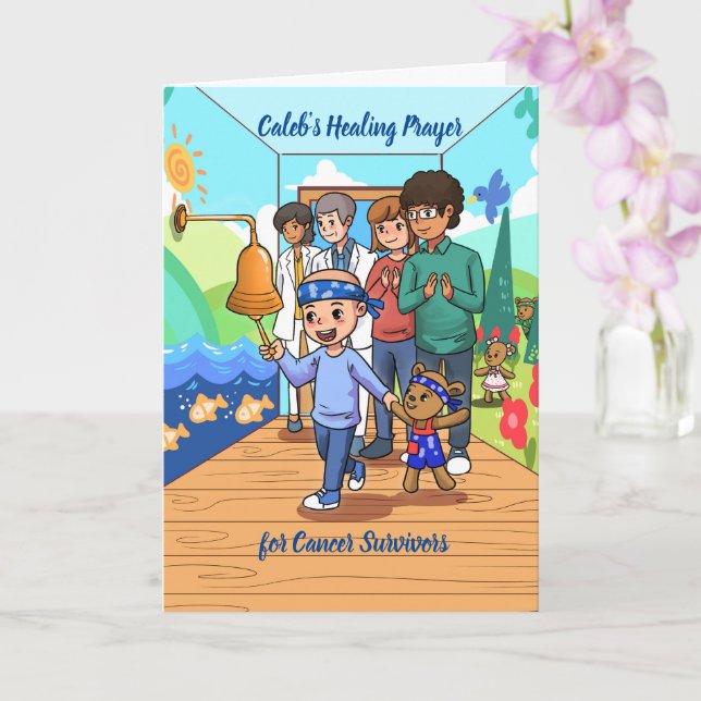 Cancer Healing Affirmation Prayer by Caleb Card (Orchid)