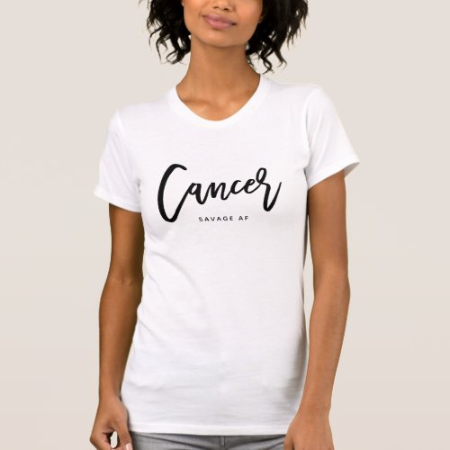 Cancer Horoscope Modern Fun Birthday Script Zodiac T_Shirt
