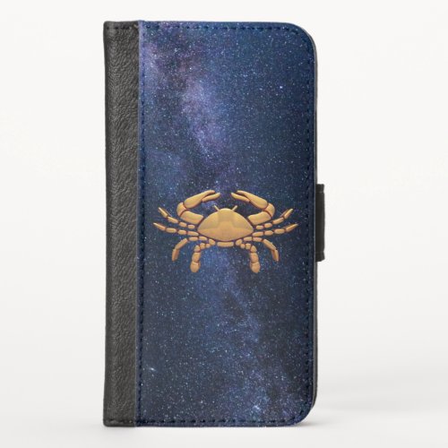 Cancer Horoscope Sign iPhone X Wallet Cover