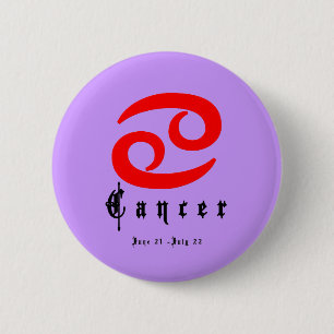 Cancer, Horoscope, zodiac, astrology Pinback Button