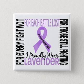 Cancer I Proudly Wear Lavender 2 Button