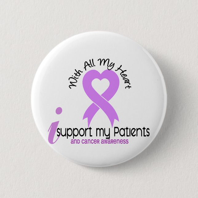 CANCER I Support My Patients Pinback Button (Front)