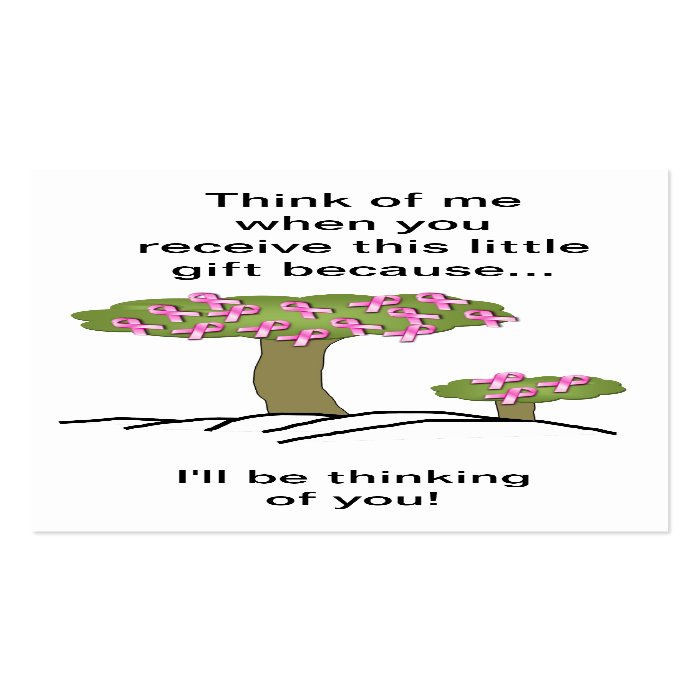 Cancer I'll Be Thinking Of You Bookmark Business Card Templates