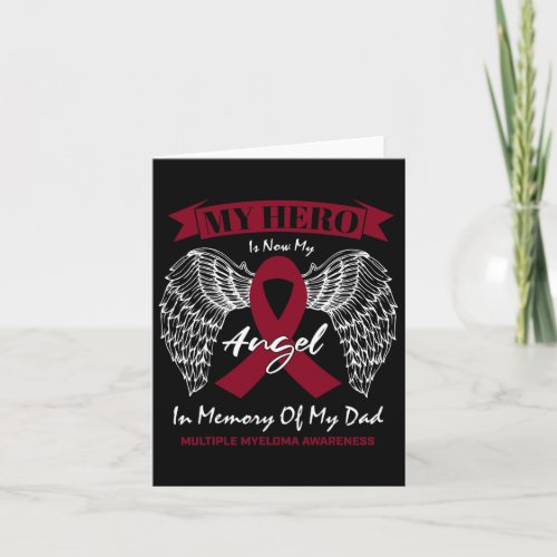 Cancer In Memory Of Dad Multiple Myeloma Awareness Card