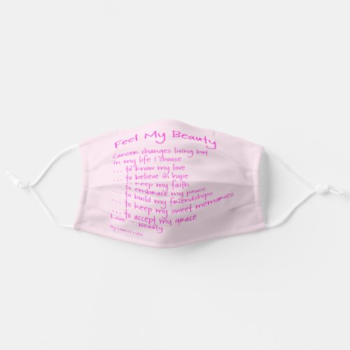 Cancer Inspirational Poem Art Custom Face Masks