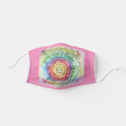 Cancer Inspirational Poem Art Custom Face Masks (Front, Unfolded)