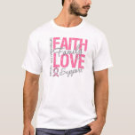 Cancer Inspiring Slogan Collage Breast Cancer T-Shirt