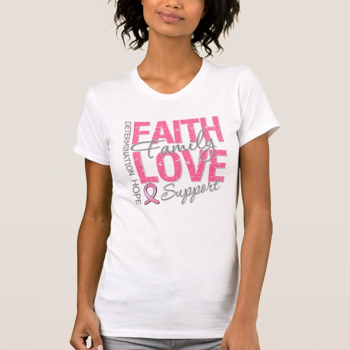 Cancer Inspiring Slogan Collage Breast Cancer T Shirts