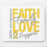 Cancer Inspiring Slogan Collage Childhood Cancer Mouse Pad