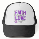 Cancer Inspiring Slogan Collage Pancreatic Cancer Trucker Hat
