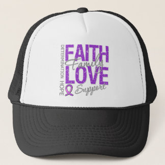 Cancer Inspiring Slogan Collage Pancreatic Cancer Trucker Hat