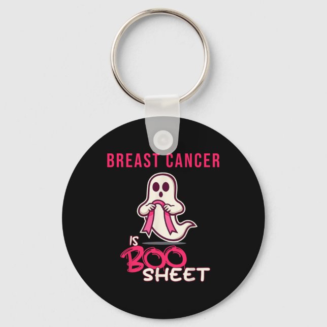 Cancer Is Boo Sheet Awareness Month  Keychain (Front)