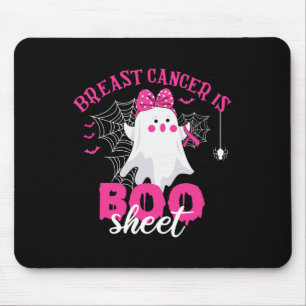 Cancer Is Boo Sheet Breast Cancer Warrior Hallowee Mouse Pad