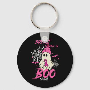 Cancer Is Boo Sheet Halloween Breast Cancer Awaren Keychain