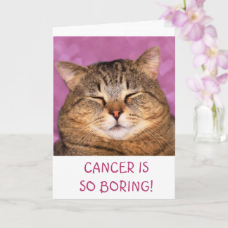Cancer Is Boring Funny Cat Card