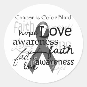 Cancer is Color BLind Classic Round Sticker