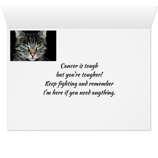 Cancer is Tough but You're Tougher Angry Cat (Inside Horizontal (Bottom))