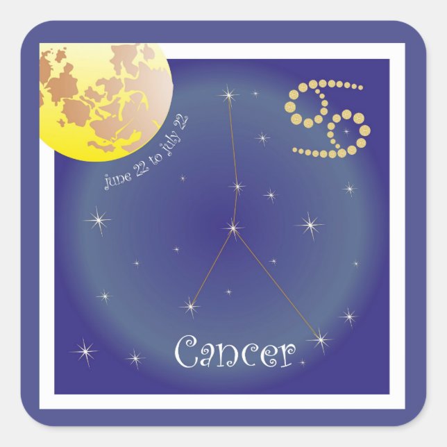Cancer June 22 to July 22 sticker (Front)