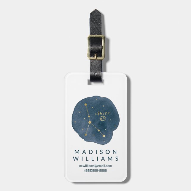 Cancer Luggage Tag (Front Vertical)