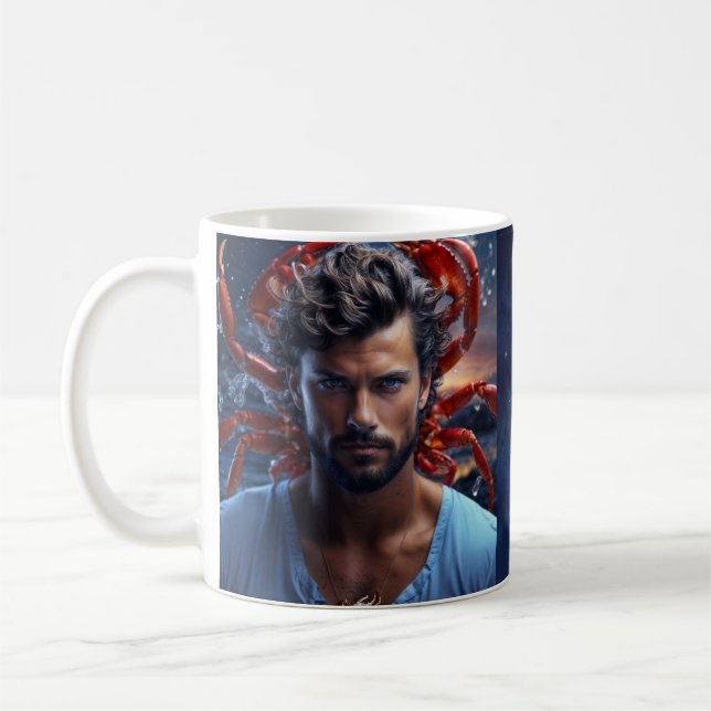 Cancer Male Astrological Coffee Mug (Left)