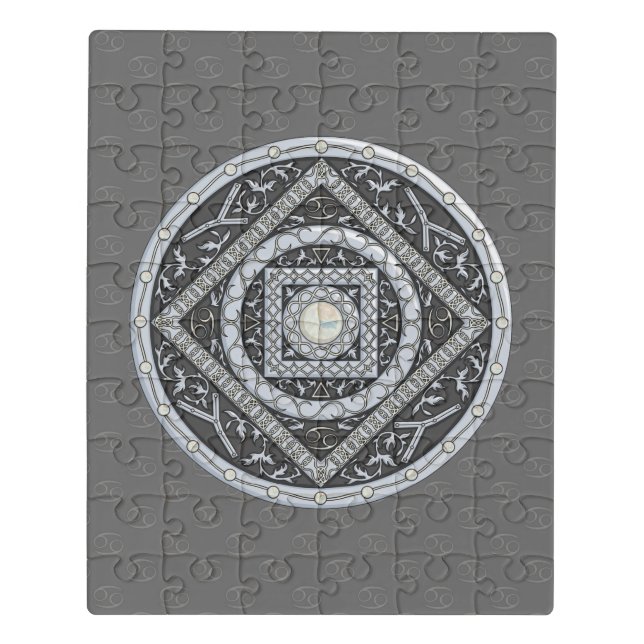 Cancer Mandala Acrylic Puzzle (Puzzle Vertical)