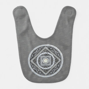 Cancer Mandala Baby Bib