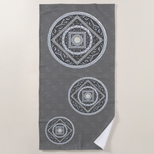 Cancer Mandala Beach Towel