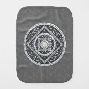 Cancer Mandala Burp Cloth