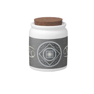 Cancer Mandala Candy Jar