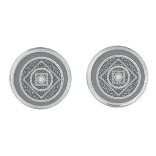 Cancer Mandala Cuff Links
