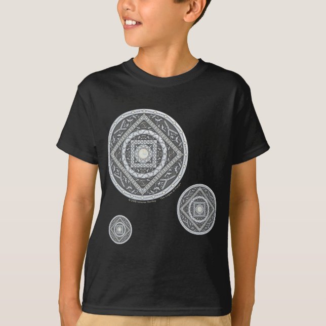 Cancer Mandala Kid's and Baby Dark Shirt (Front)