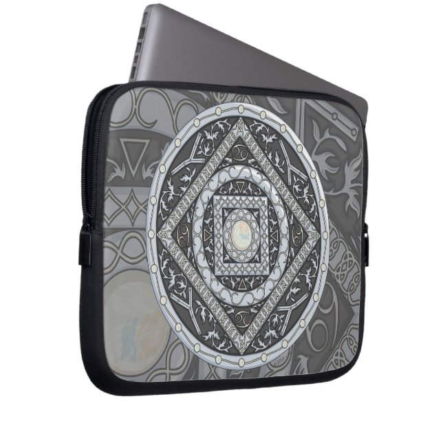 Cancer Mandala Laptop Case (Front Right)
