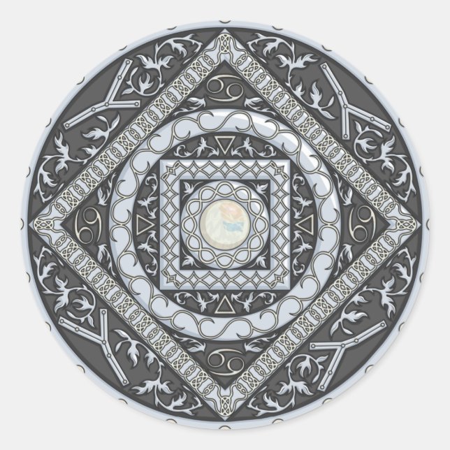 Cancer Mandala Sticker (Front)