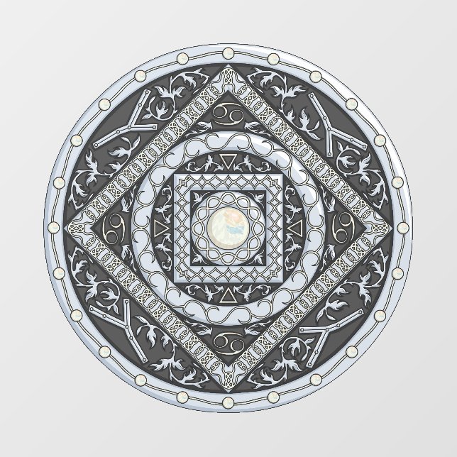 Cancer Mandala Wall Decal (Front)