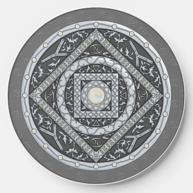 Cancer Mandala Wireless Charger (Front)
