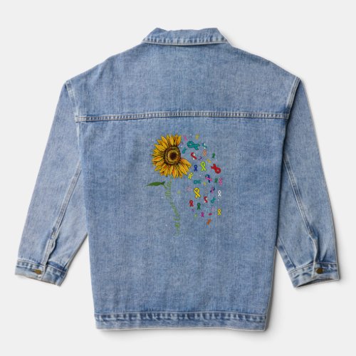 Cancer Matters Awareness Support I World Cancer Da Denim Jacket